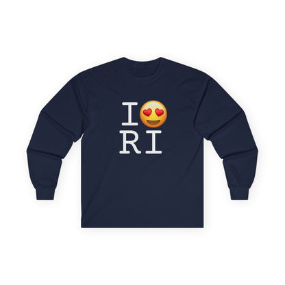 "I have Heart Eyes for Rhode Island" Long Sleeve Shirt