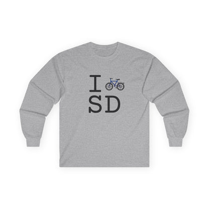 "I Bicycle South Dakota" Long Sleeve Shirt