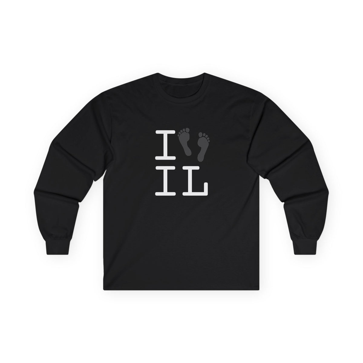 "I leave Footsteps in Illinois" Long Sleeve Shirt