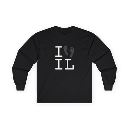"I leave Footsteps in Illinois" Long Sleeve Shirt