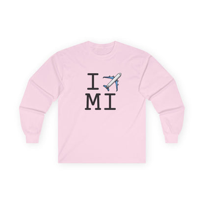 "I Fly Over Michigan" Long Sleeve Shirt