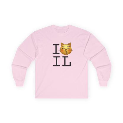 "I'm a Kissing Cat toward Illinois" Long Sleeve Shirt