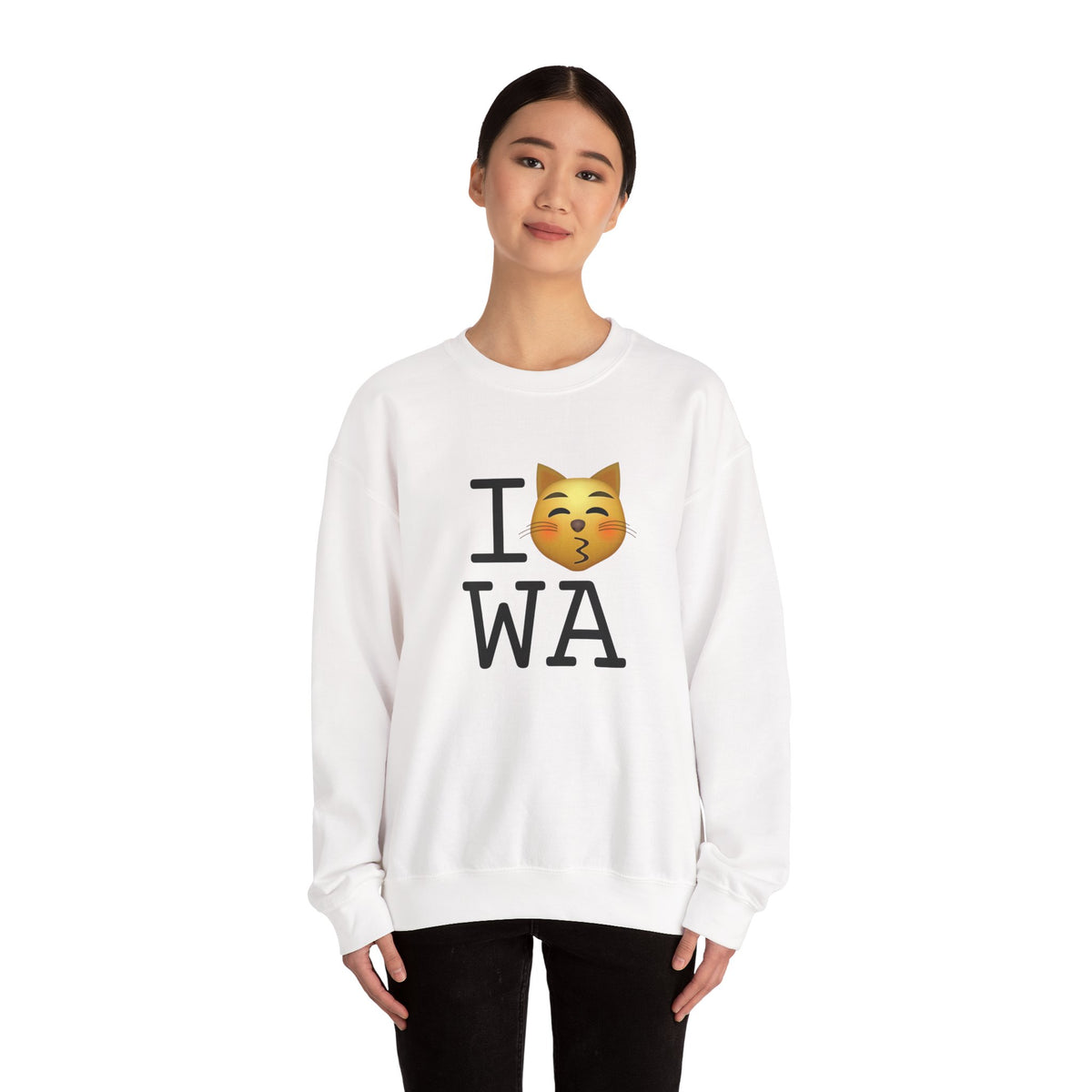 "I'm a Kissing Cat toward Washington" Sweatshirt