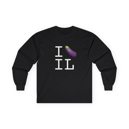 "I Eggplant Illinois" Long Sleeve Shirt