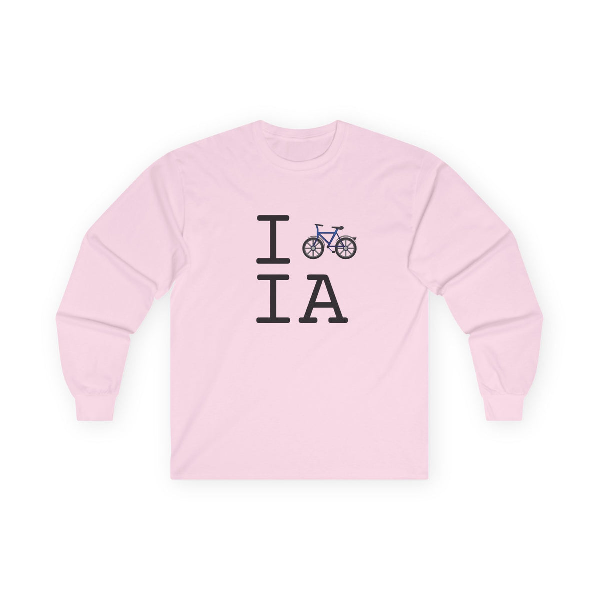 "I Bicycle Iowa" Long Sleeve Shirt