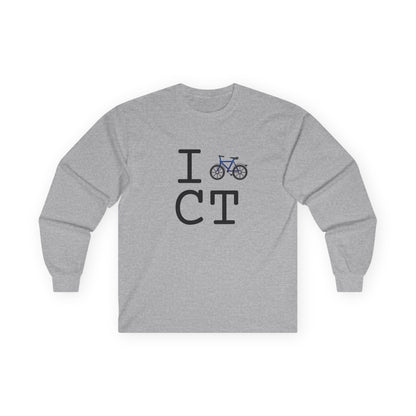 "I Bicycle Connecticut" Long Sleeve Shirt