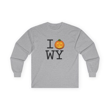 "I Jack-O-Lantern (Pumpkin) Wyoming" Long Sleeve Shirt