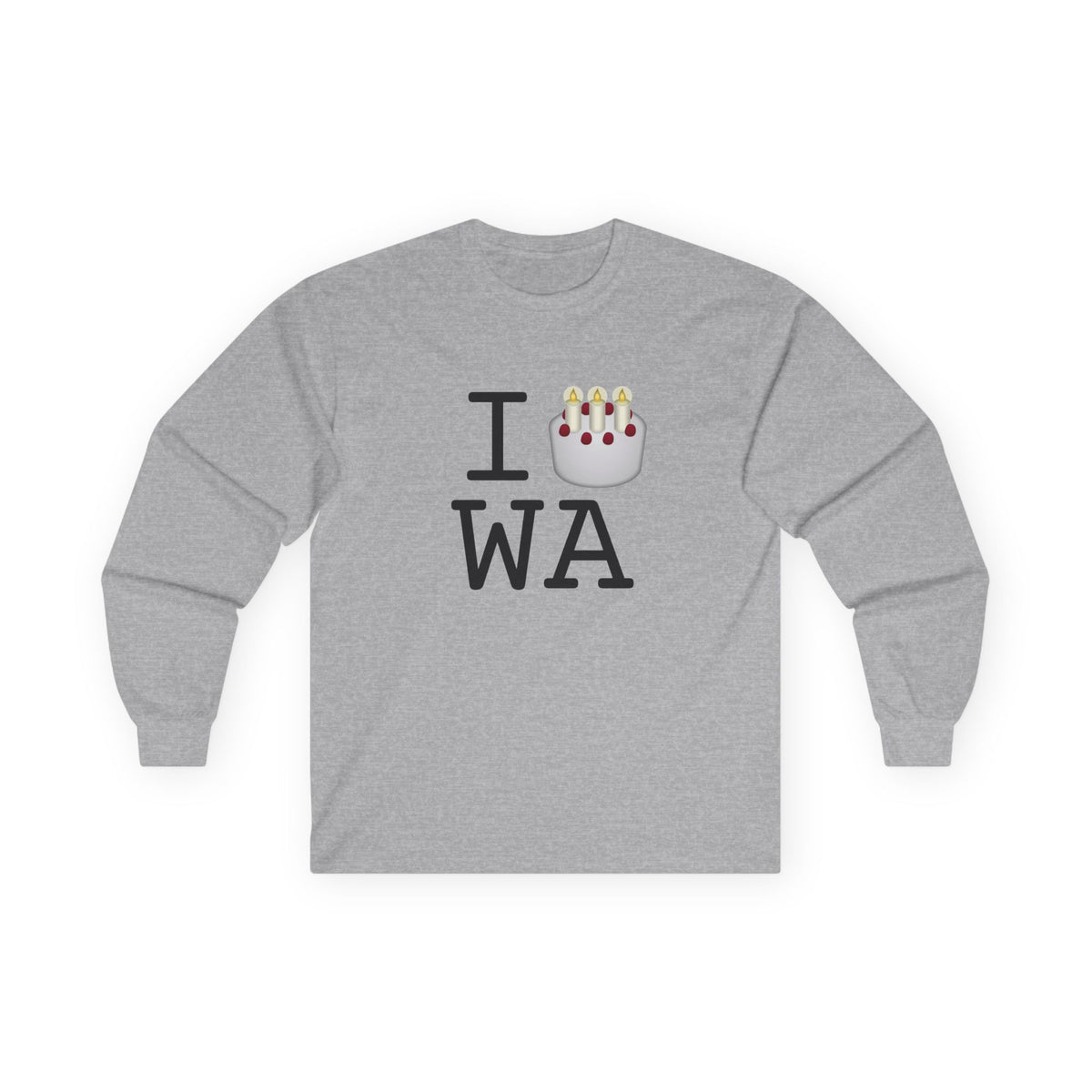 "I Birthday Cake Washington" Long Sleeve Shirt