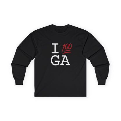 "I Keep it 100 in Georgia" Long Sleeve Shirt