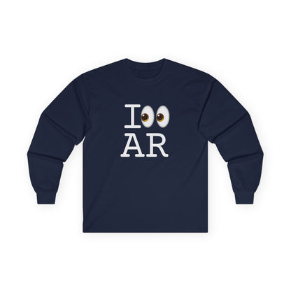"I Look at Arkansas" Long Sleeve Shirt