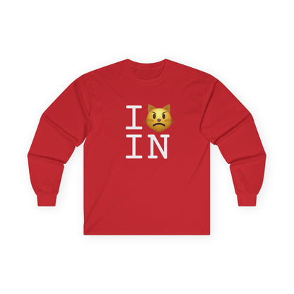 "I'm a Pouting Cat about Indiana" Long Sleeve Shirt