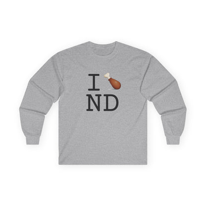 "I Chicken Drumstick North Dakota" Long Sleeve Shirt