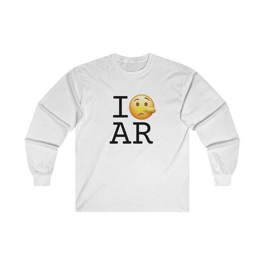 "I Lie about Arkansas" Long Sleeve Shirt