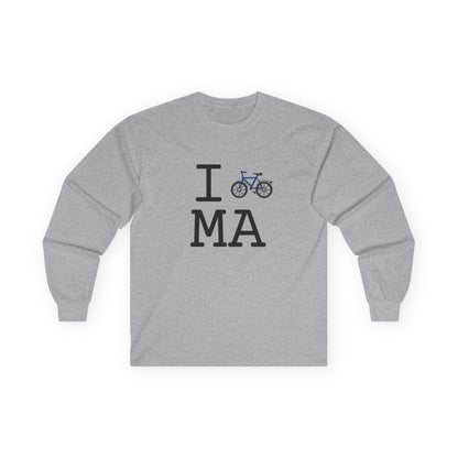 "I Bicycle Massachusetts" Long Sleeve Shirt