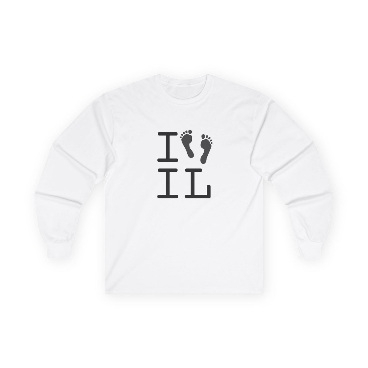 "I leave Footsteps in Illinois" Long Sleeve Shirt