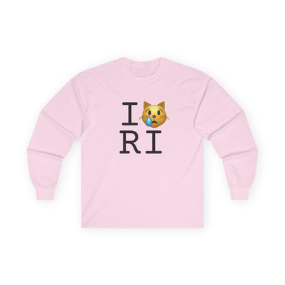 "I'm a Crying Cat about Rhode Island" Long Sleeve Shirt