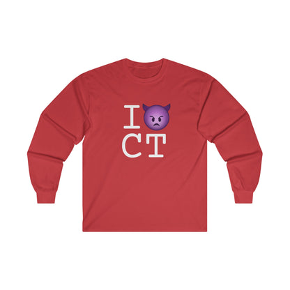 "I'm an Angry Devil about Connecticut" Long Sleeve Shirt