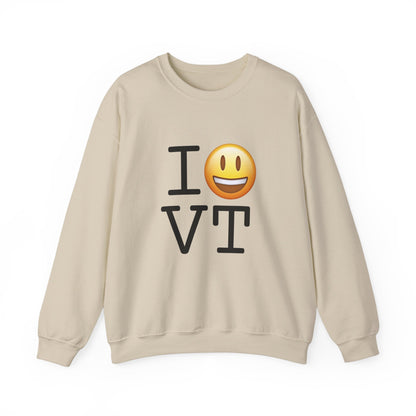 "I'm Happy about Vermont" Sweatshirt