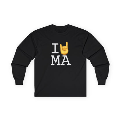 "I Rock On with Massachusetts" Long Sleeve Shirt