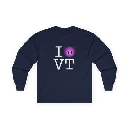 "I'm an Angry Devil about Vermont" Long Sleeve Shirt