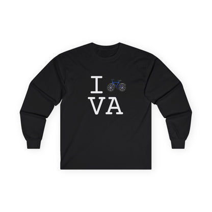 "I Bicycle Virginia" Long Sleeve Shirt