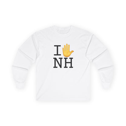 "I Stop (Raised Hand) New Hampshire" Long Sleeve Shirt