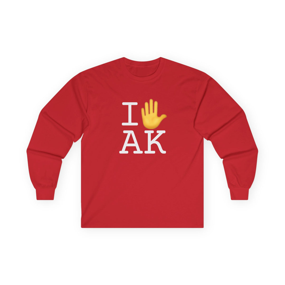 "I Stop (Raised Hand) Alaska" Long Sleeve Shirt