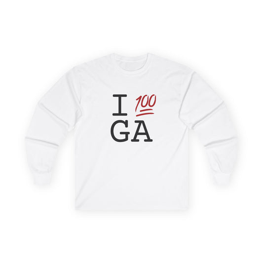 "I Keep it 100 in Georgia" Long Sleeve Shirt