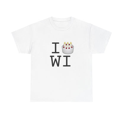 "I Birthday Cake Wisconsin" Tee