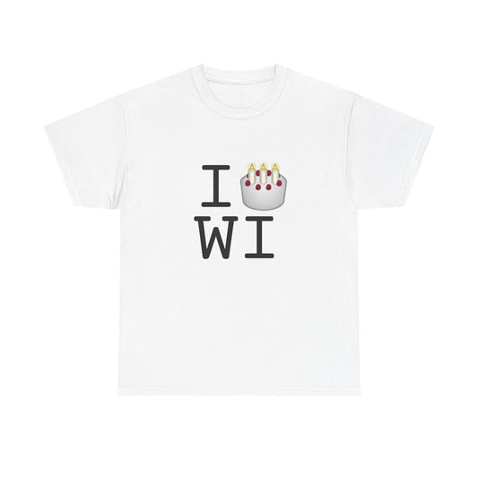 "I Birthday Cake Wisconsin" Tee