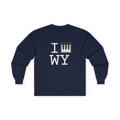 "I Piano Wyoming" Long Sleeve Shirt