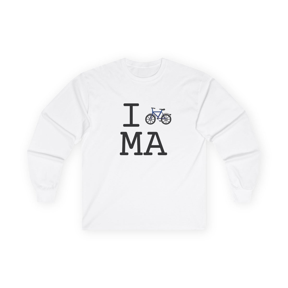 "I Bicycle Massachusetts" Long Sleeve Shirt