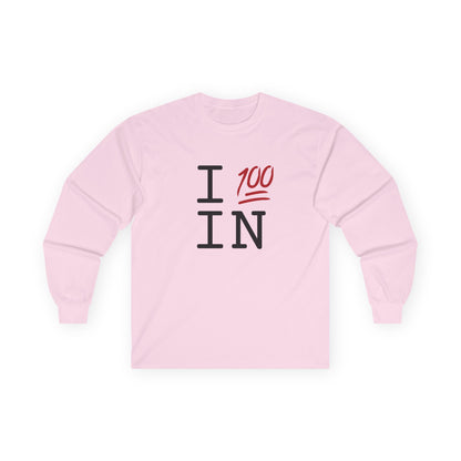 "I Keep it 100 in Indiana" Long Sleeve Shirt