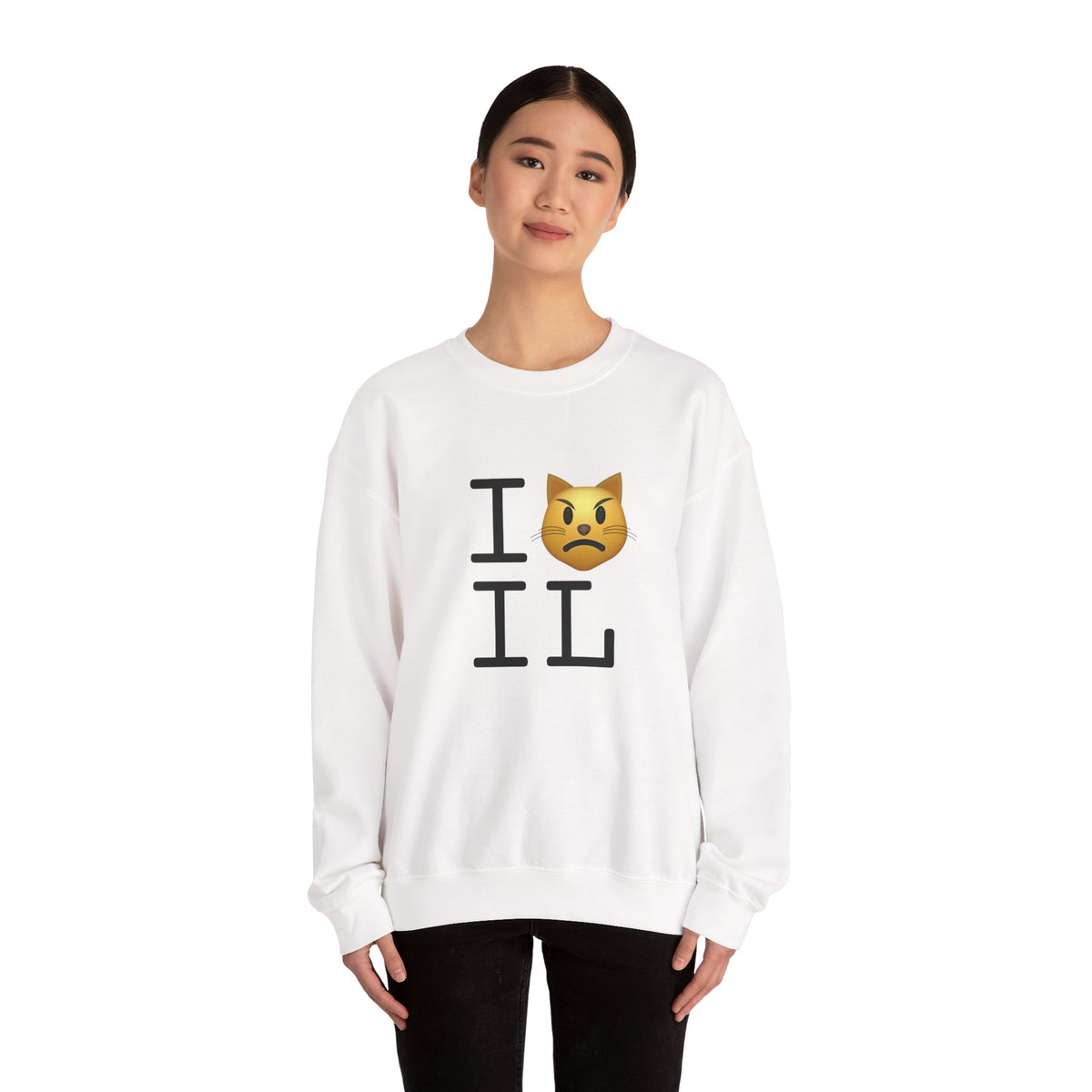 "I'm a Pouting Cat about Illinois" Sweatshirt