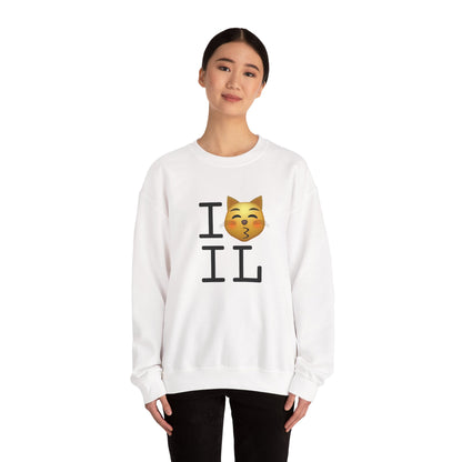 "I'm a Kissing Cat toward Illinois" Sweatshirt