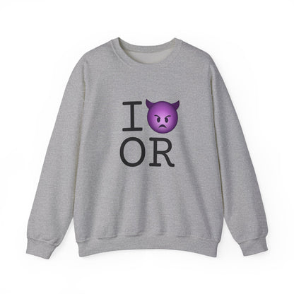 "I'm an Angry Devil about Oregon" Sweatshirt