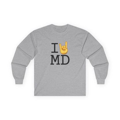 "I Rock On with Maryland" Long Sleeve Shirt