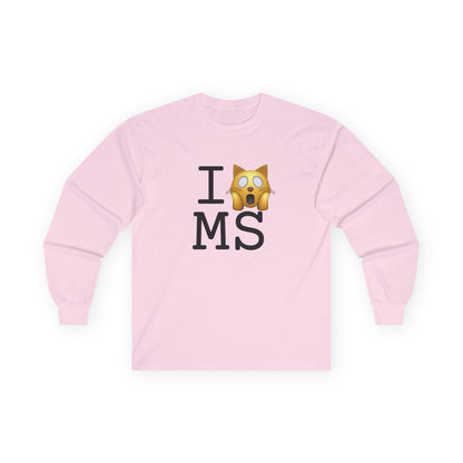 "I'm a Scaredy Cat about Mississippi" Long Sleeve Shirt