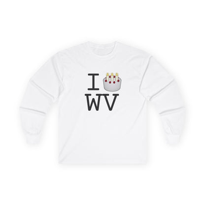 "I Birthday Cake West Virginia" Long Sleeve Shirt