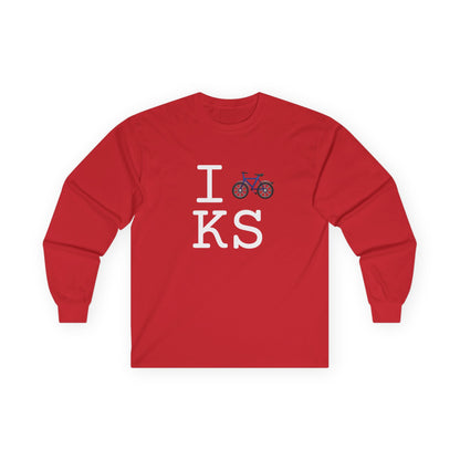 "I Bicycle Kansas" Long Sleeve Shirt