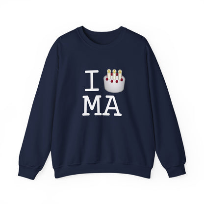 "I Birthday Cake Massachusetts" Sweatshirt