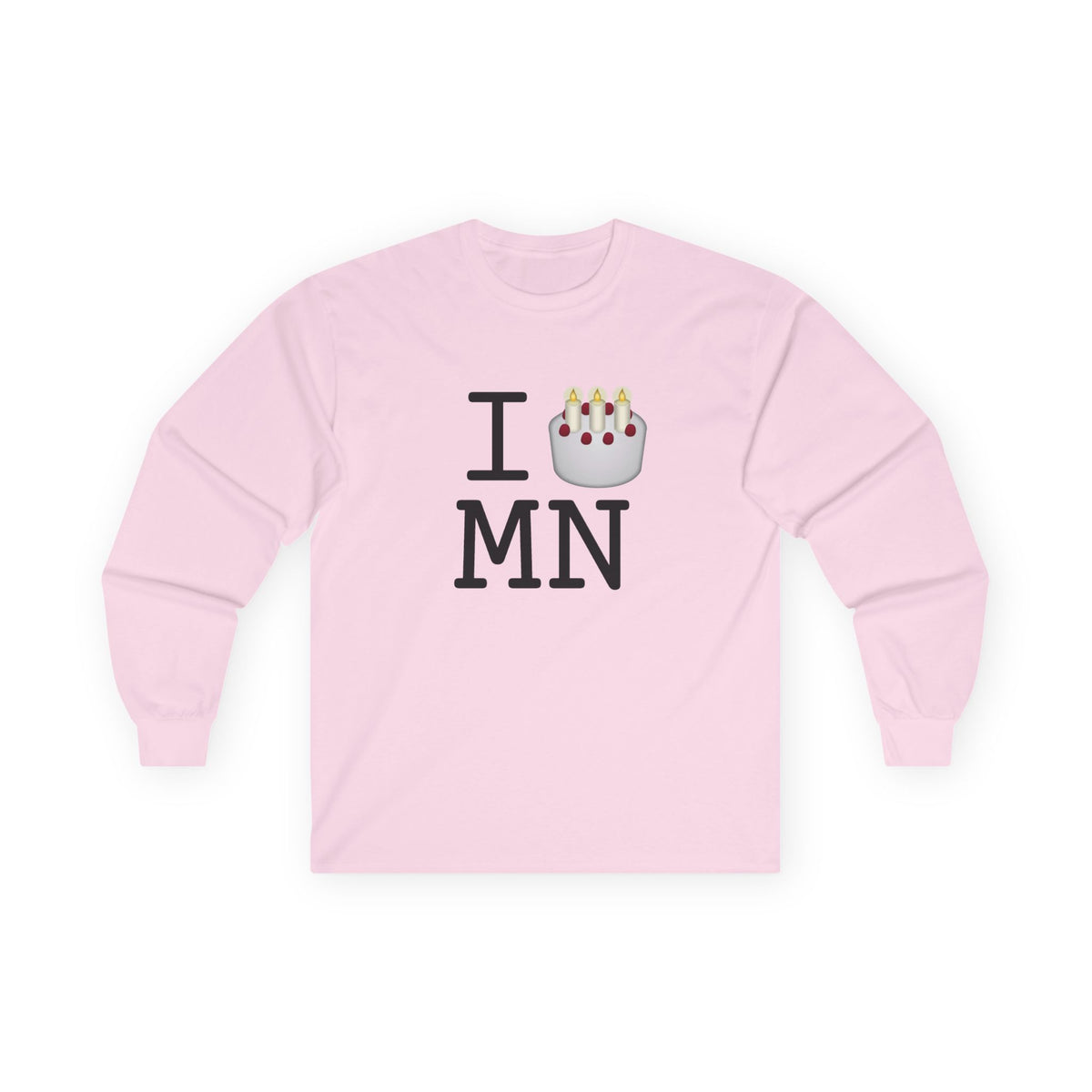 "I Birthday Cake Minnesota" Long Sleeve Shirt