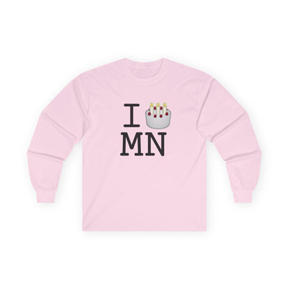 "I Birthday Cake Minnesota" Long Sleeve Shirt