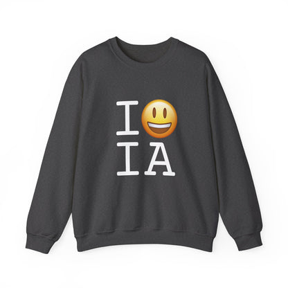 "I'm Happy about Iowa" Sweatshirt