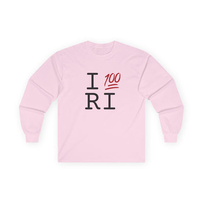 "I Keep it 100 in Rhode Island" Long Sleeve Shirt