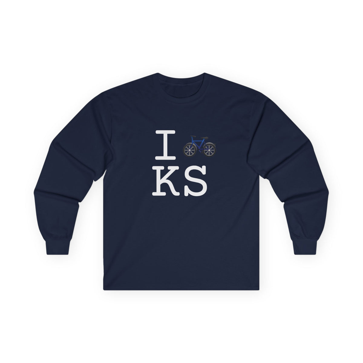 "I Bicycle Kansas" Long Sleeve Shirt