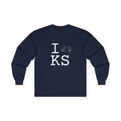 "I Bicycle Kansas" Long Sleeve Shirt
