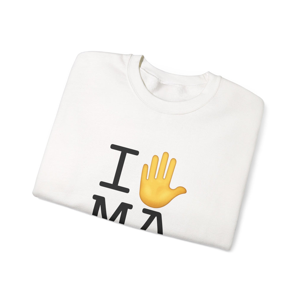 "I Stop (Raised Hand) Massachusetts" Sweatshirt