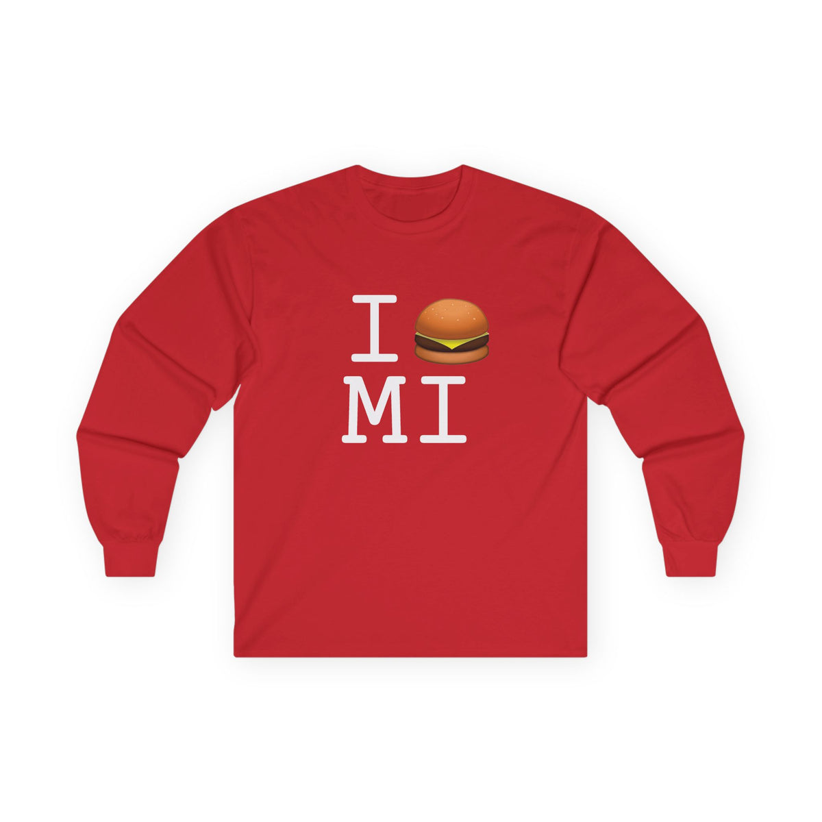 "I Cheeseburger Michigan" Long Sleeve Shirt