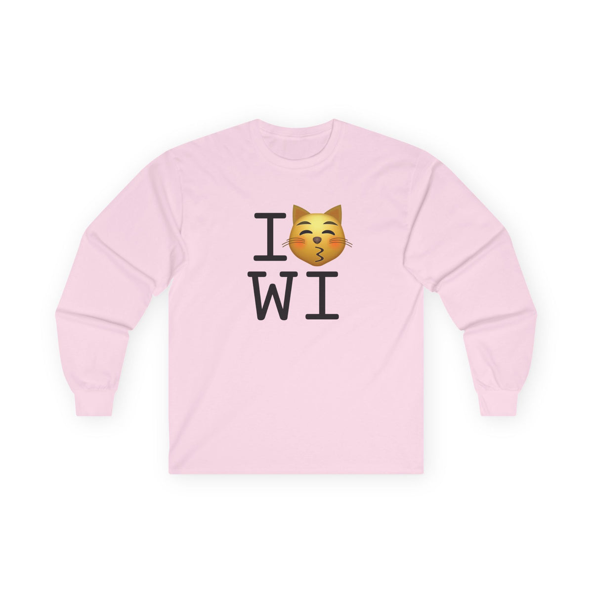 "I'm a Kissing Cat toward Wisconsin" Long Sleeve Shirt